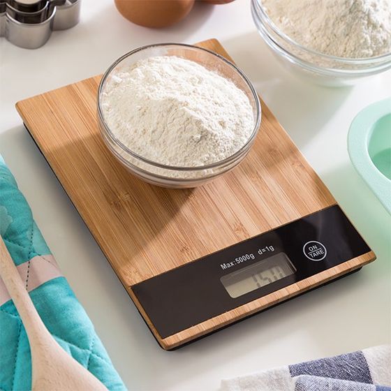 Bambusova digitalna kuhinjska vaga 5 kg
