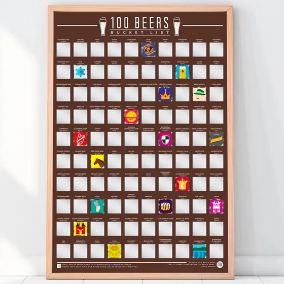 Plakat strugalica 100 marki svjetskih piva