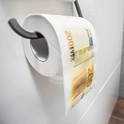 WC papir novčanice od 200 Eura
